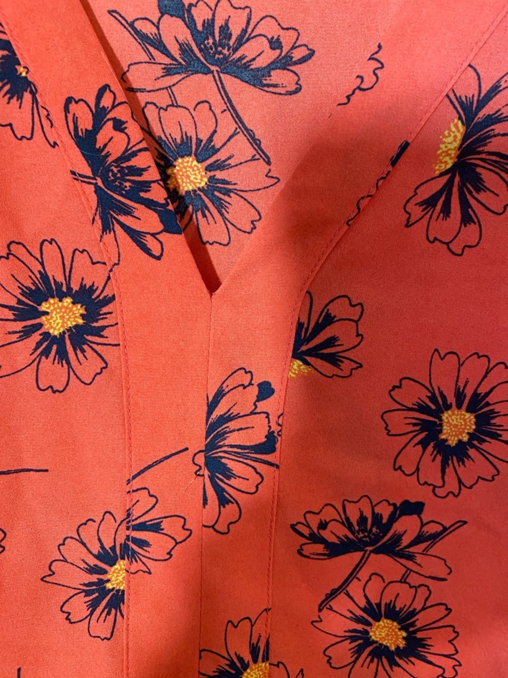 GAP Coral Floral V-Neck Peplum Blouse - Picture 5 of 8